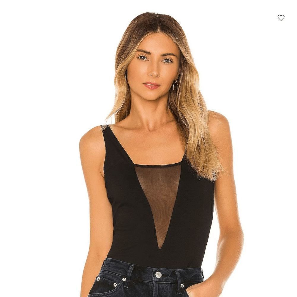 Superdown Mesh Body Suit in White Size S